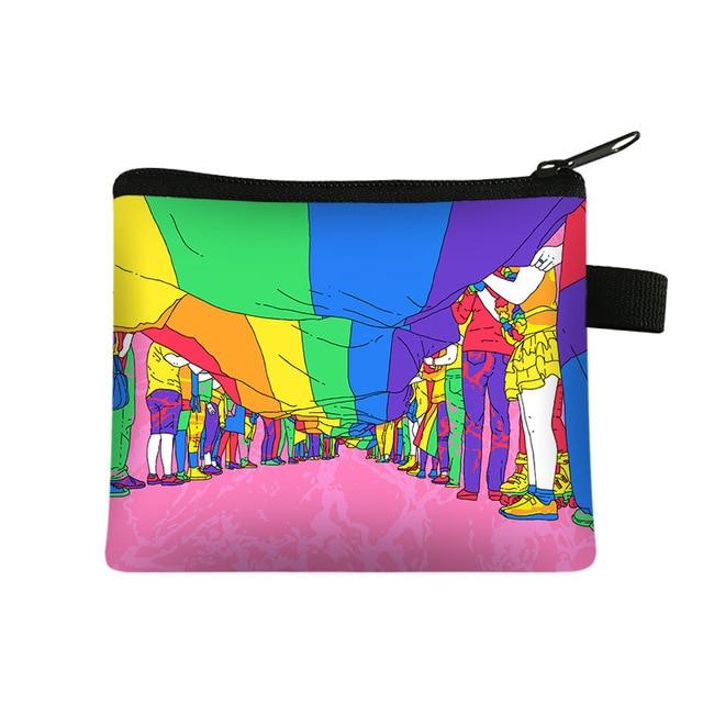  The Flag Brings Us Together Change Purse / Coin Wallet by Queer In The World sold by Queer In The World: The Shop - LGBT Merch Fashion