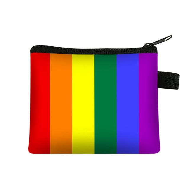  LGBT Vertical Stripes Change Purse / Coin Wallet by Queer In The World sold by Queer In The World: The Shop - LGBT Merch Fashion