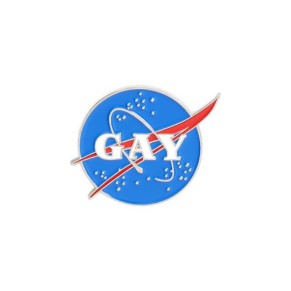  GAY NASA Enamel Pin by Out Of Stock sold by Queer In The World: The Shop - LGBT Merch Fashion