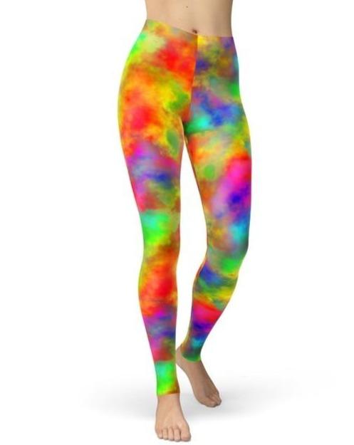 Rainbow Cloud LGBT Pride Leggings by Queer In The World sold by Queer In The World: The Shop - LGBT Merch Fashion
