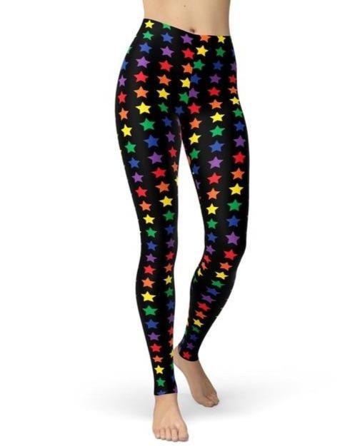  Stars LGBT Pride Leggings by Oberlo sold by Queer In The World: The Shop - LGBT Merch Fashion