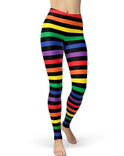  Striped LGBT Pride Leggings by Queer In The World sold by Queer In The World: The Shop - LGBT Merch Fashion