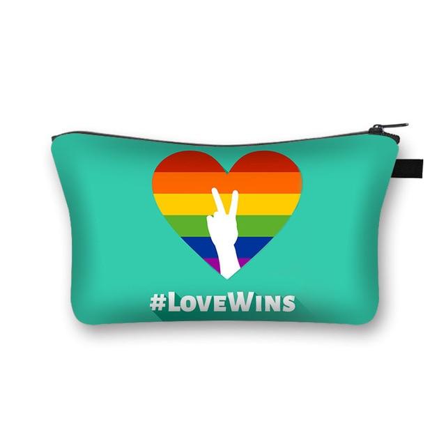 #LOVEWINS Cosmetic Bag / Makeup Pouch by Queer In The World sold by Queer In The World: The Shop - LGBT Merch Fashion