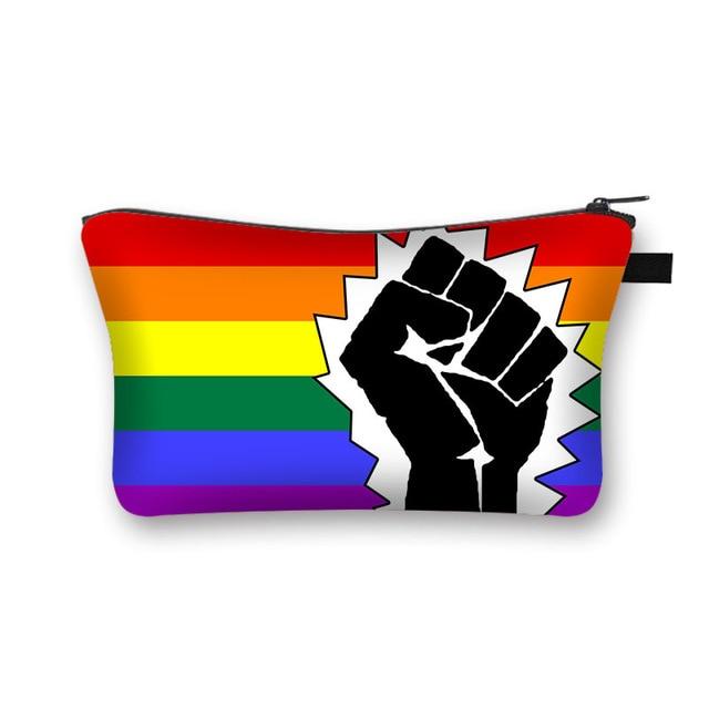  LGBT BLM Fist Cosmetic Bag / Makeup Pouch by Queer In The World sold by Queer In The World: The Shop - LGBT Merch Fashion