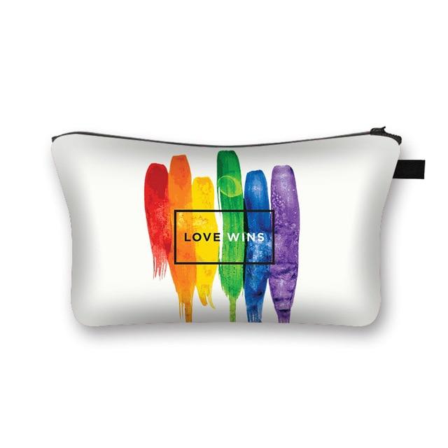  Love Wins Cosmetic Bag / Makeup Pouch by Queer In The World sold by Queer In The World: The Shop - LGBT Merch Fashion