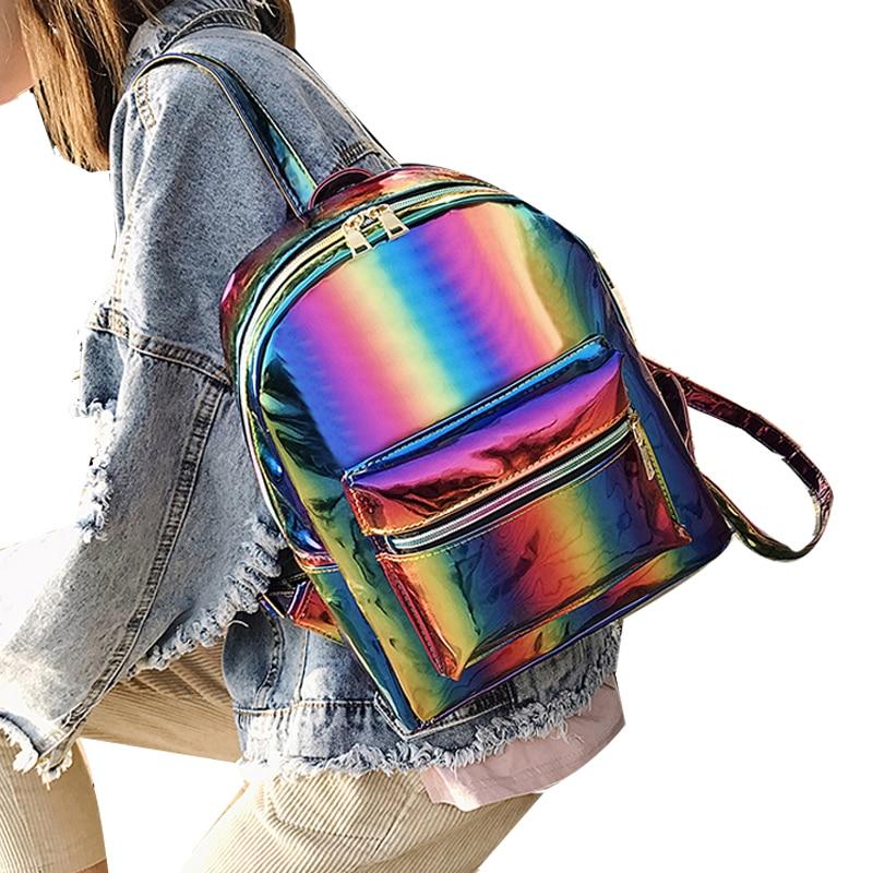  Iconic Rainbow Shimmer Backpack by Out Of Stock sold by Queer In The World: The Shop - LGBT Merch Fashion