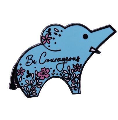  Be Courageous Enamel Pin by Queer In The World sold by Queer In The World: The Shop - LGBT Merch Fashion