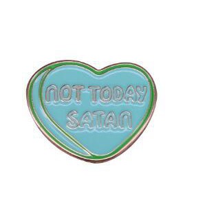  Not Today Satan Enamel Pin by Queer In The World sold by Queer In The World: The Shop - LGBT Merch Fashion