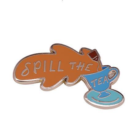  Spill The Tea Enamel Pin by Queer In The World sold by Queer In The World: The Shop - LGBT Merch Fashion