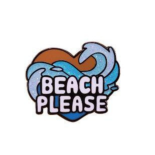  Beach Please Enamel Pin by Queer In The World sold by Queer In The World: The Shop - LGBT Merch Fashion