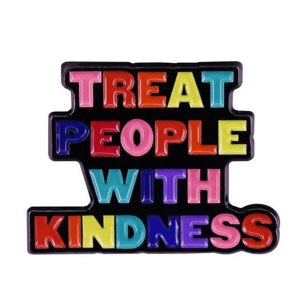  Treat People With Kindness Enamel Pin by Queer In The World sold by Queer In The World: The Shop - LGBT Merch Fashion