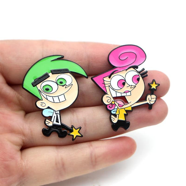  Wanda & Cosmo The Fairly Odd Parents Enamel Pins by Queer In The World sold by Queer In The World: The Shop - LGBT Merch Fashion