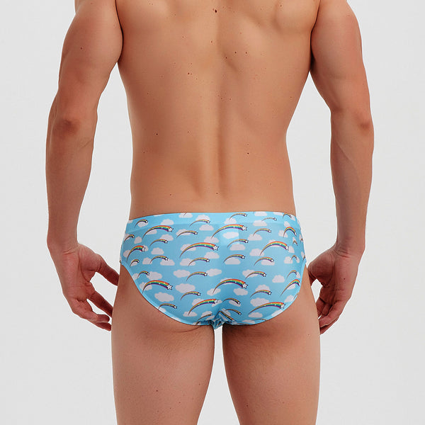  Rainbow Sky Swim Briefs by Queer In The World sold by Queer In The World: The Shop - LGBT Merch Fashion