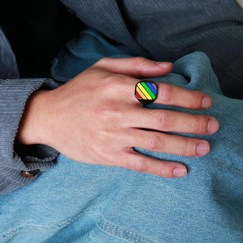  LGBT Signet Ring by Out Of Stock sold by Queer In The World: The Shop - LGBT Merch Fashion