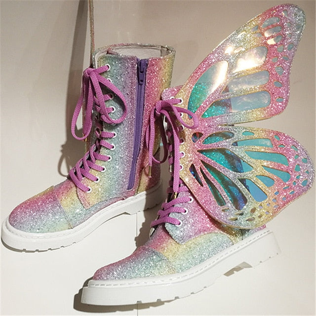 Holographic sale butterfly shoes