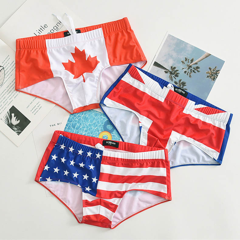Canada Flag Swim Trunks – Queer In The World: The Shop