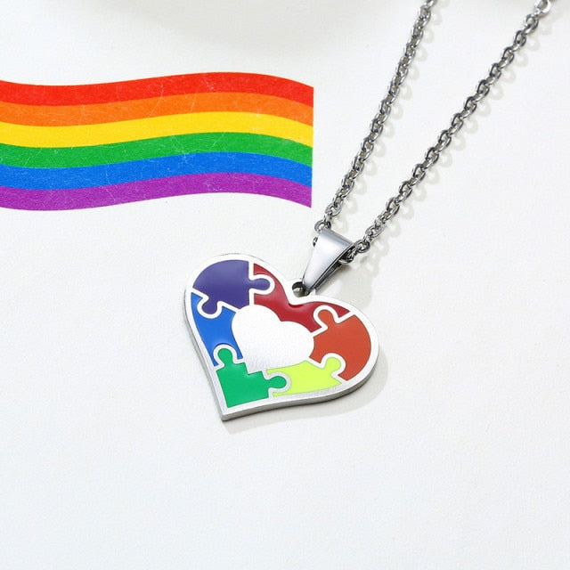  Gay Puzzle Necklace by Queer In The World sold by Queer In The World: The Shop - LGBT Merch Fashion