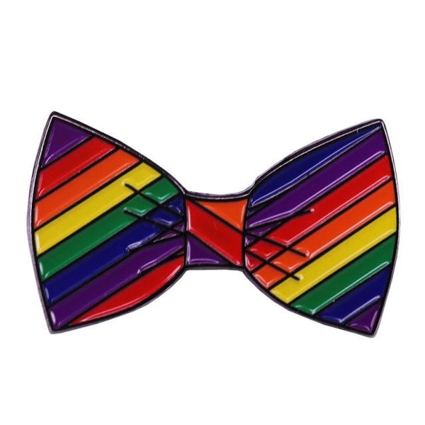  Rainbow Bowtie Enamel Pin by Queer In The World sold by Queer In The World: The Shop - LGBT Merch Fashion