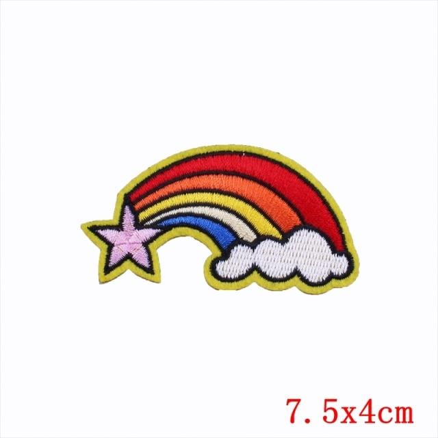  Rainbow Shooting Star Iron On Embroidered Patch by Queer In The World sold by Queer In The World: The Shop - LGBT Merch Fashion