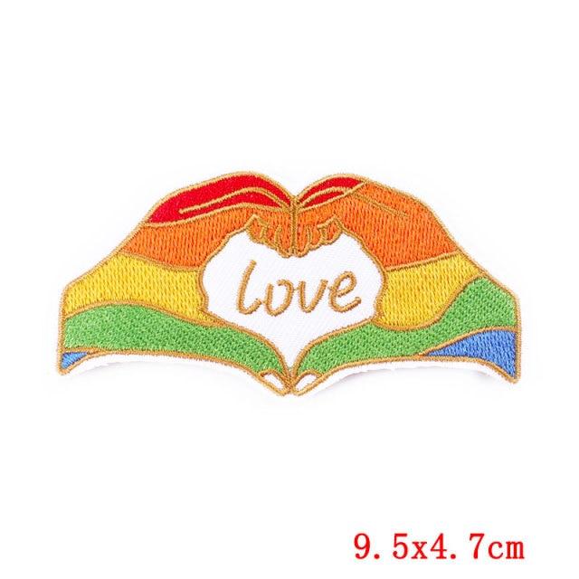  Love Together Iron On Embroidered Patch by Queer In The World sold by Queer In The World: The Shop - LGBT Merch Fashion