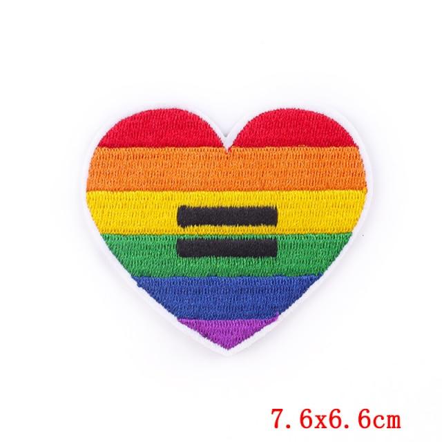  Equal Love Iron On Embroidered Patch by Queer In The World sold by Queer In The World: The Shop - LGBT Merch Fashion