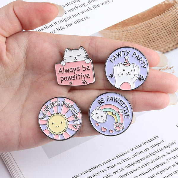  Be Pawsitive Enamel Pins by Queer In The World sold by Queer In The World: The Shop - LGBT Merch Fashion