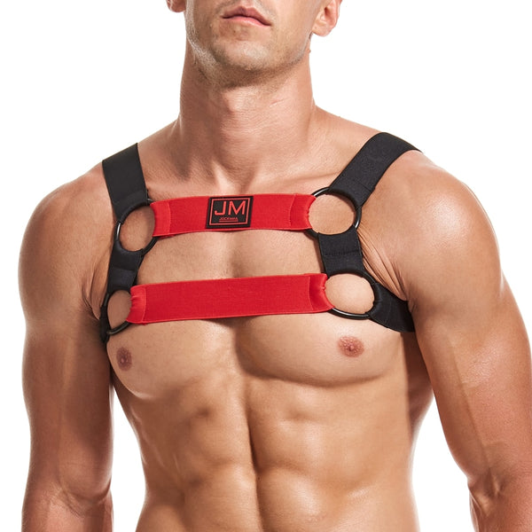 Black Jockmail Elastic Shoulder Harness by Queer In The World sold by Queer In The World: The Shop - LGBT Merch Fashion