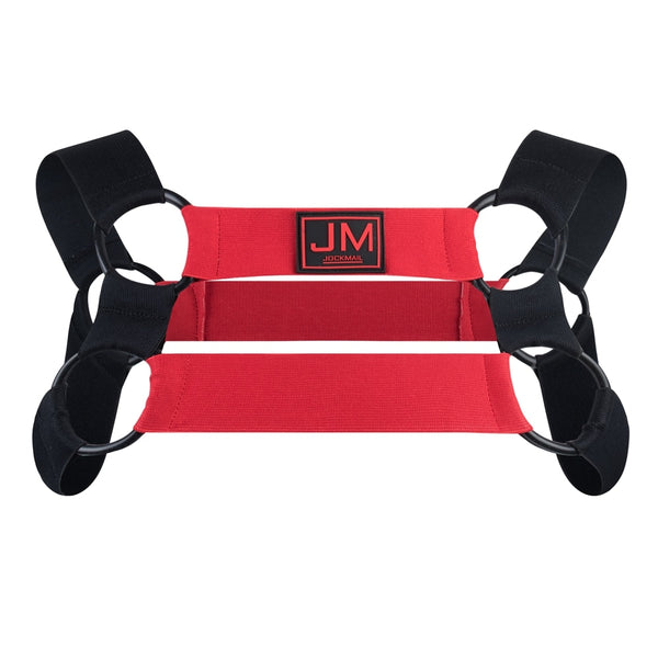 Red Jockmail Elastic Shoulder Harness by Queer In The World sold by Queer In The World: The Shop - LGBT Merch Fashion