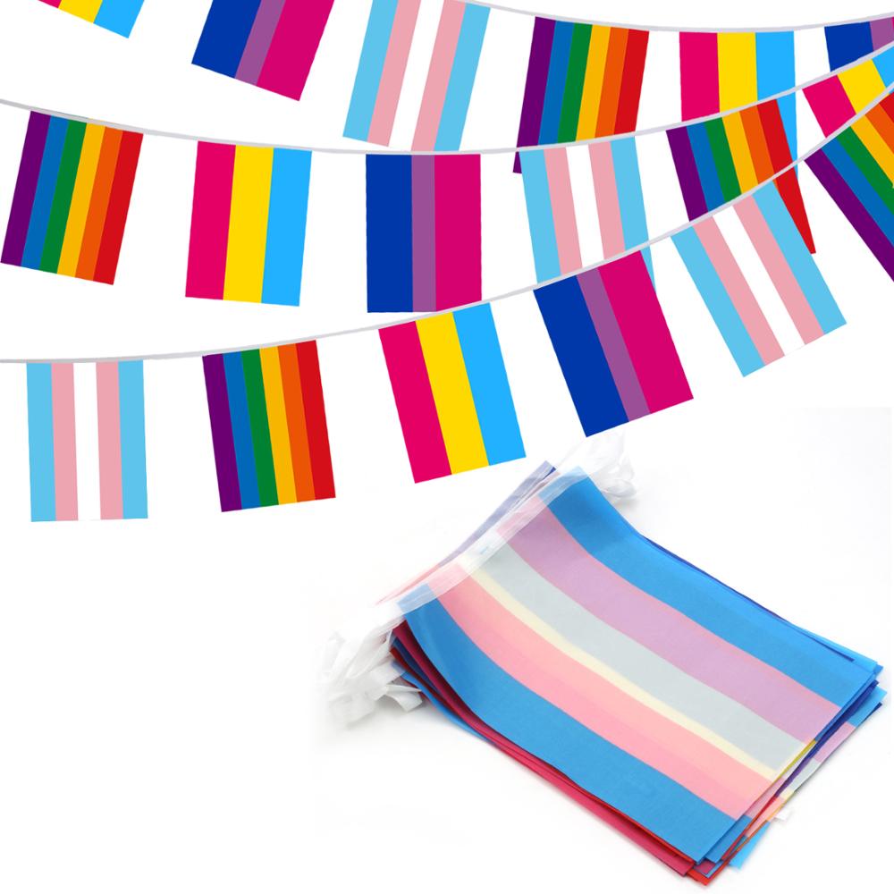  LGBTQ Mixed Pride Flag Bunting by Queer In The World sold by Queer In The World: The Shop - LGBT Merch Fashion