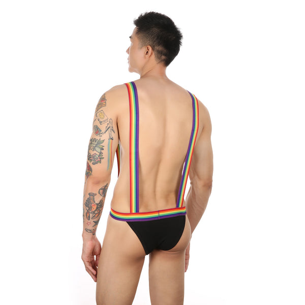 Rainbow Rainbow Pride Suspender Underwear Outfit by Queer In The World sold by Queer In The World: The Shop - LGBT Merch Fashion