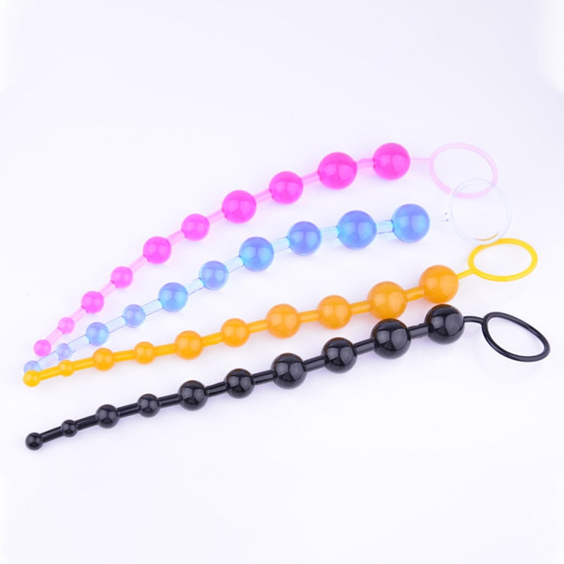 Black Colorful Silicone Anal Beads by Queer In The World sold by Queer In The World: The Shop - LGBT Merch Fashion