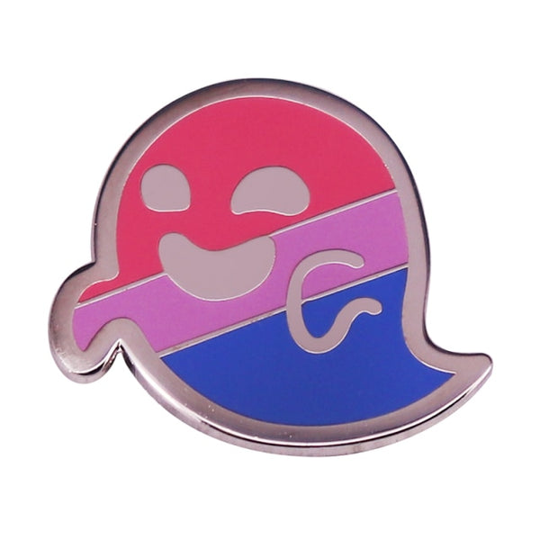  Bisexual Ghost Enamel Pin by Queer In The World sold by Queer In The World: The Shop - LGBT Merch Fashion
