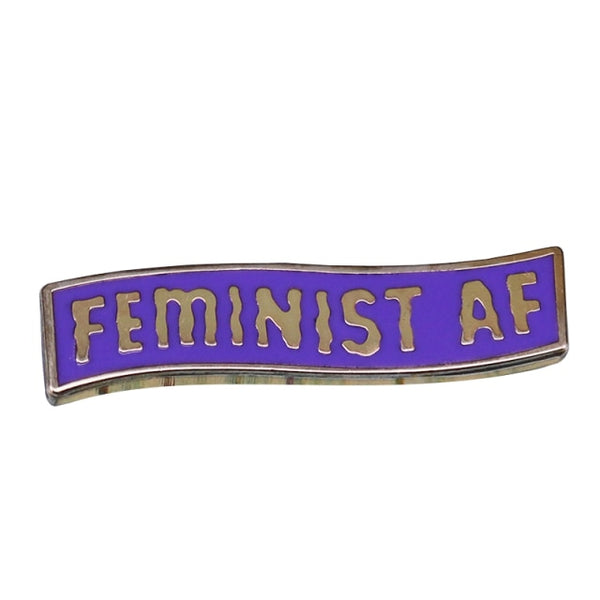  Feminist AF Enamel Pin by Queer In The World sold by Queer In The World: The Shop - LGBT Merch Fashion