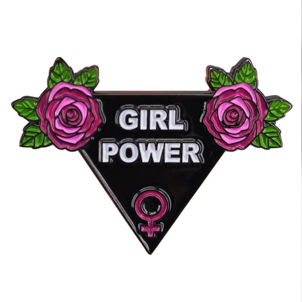  Girl Power Enamel Pin by Queer In The World sold by Queer In The World: The Shop - LGBT Merch Fashion