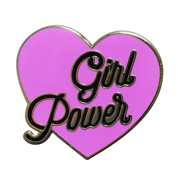  Girl Power Heart Enamel Pin by Queer In The World sold by Queer In The World: The Shop - LGBT Merch Fashion