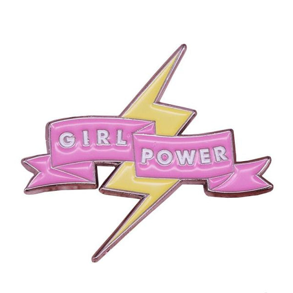  Girl Power Enamel Pin by Queer In The World sold by Queer In The World: The Shop - LGBT Merch Fashion