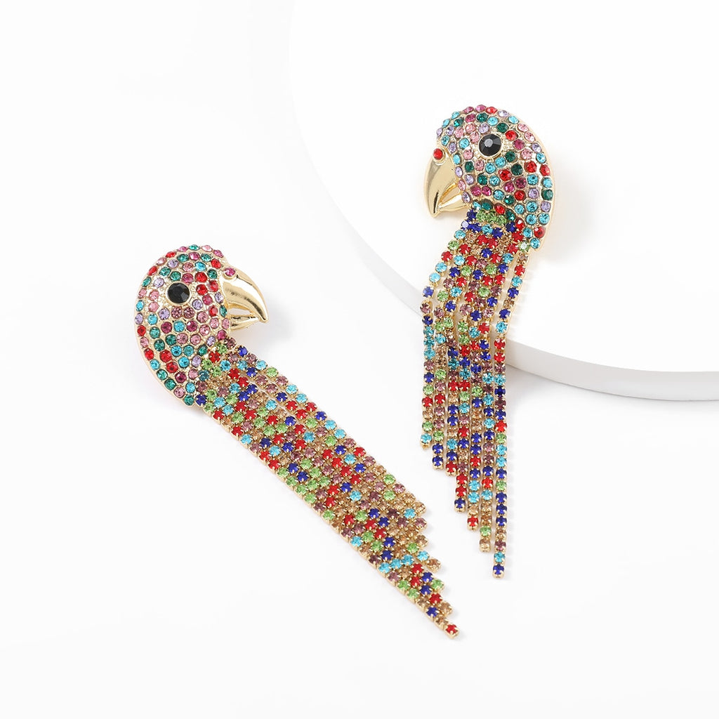  Parrot Rhinestone Earrings by Queer In The World sold by Queer In The World: The Shop - LGBT Merch Fashion