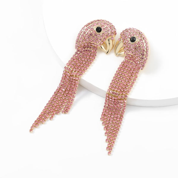  Parrot Rhinestone Earrings by Queer In The World sold by Queer In The World: The Shop - LGBT Merch Fashion