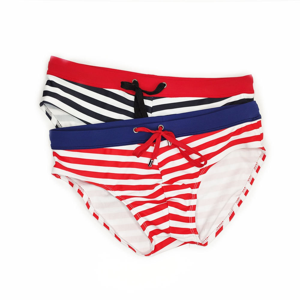 Navy Striped Swim Briefs Queer In The World The Shop