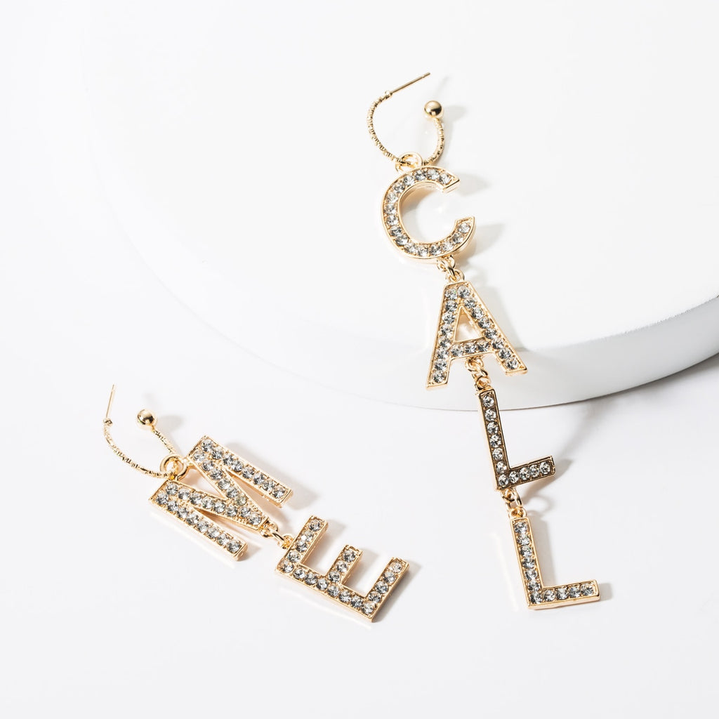 Call Me Rhinestone Earrings by Queer In The World sold by Queer In The World: The Shop - LGBT Merch Fashion