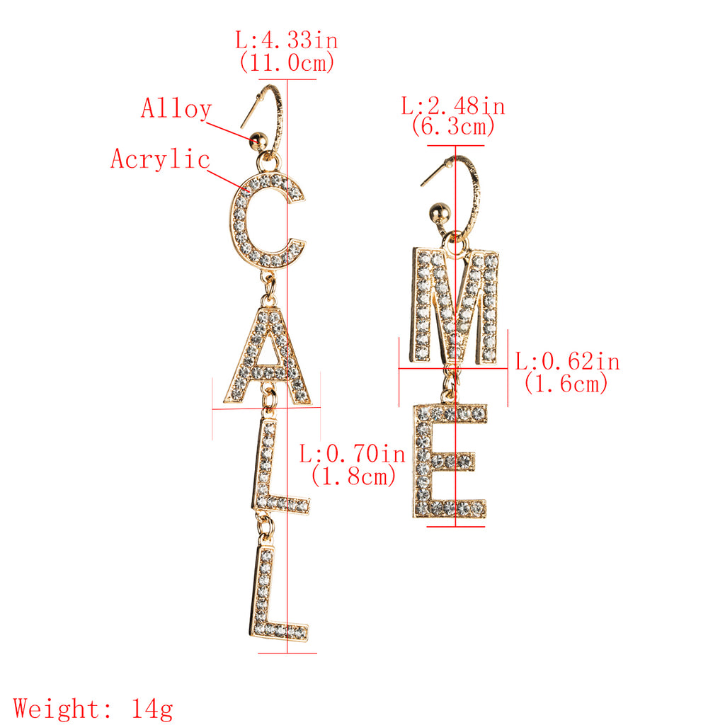 Call Me Rhinestone Earrings by Queer In The World sold by Queer In The World: The Shop - LGBT Merch Fashion