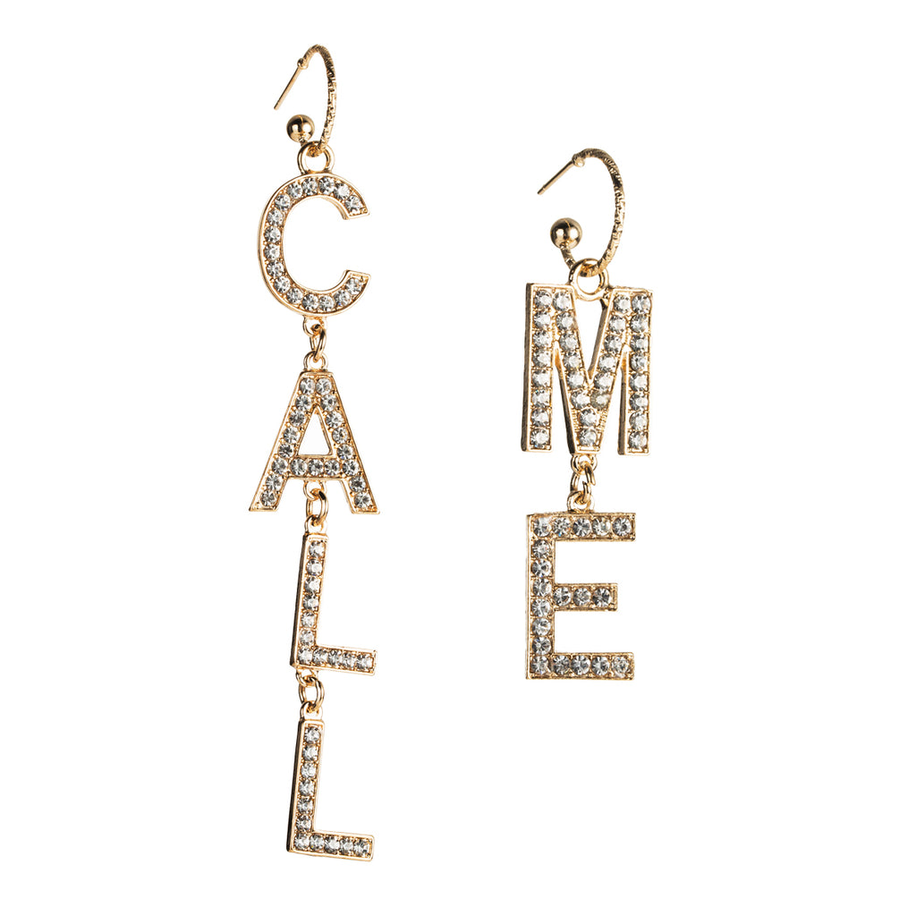 Call Me Rhinestone Earrings by Queer In The World sold by Queer In The World: The Shop - LGBT Merch Fashion