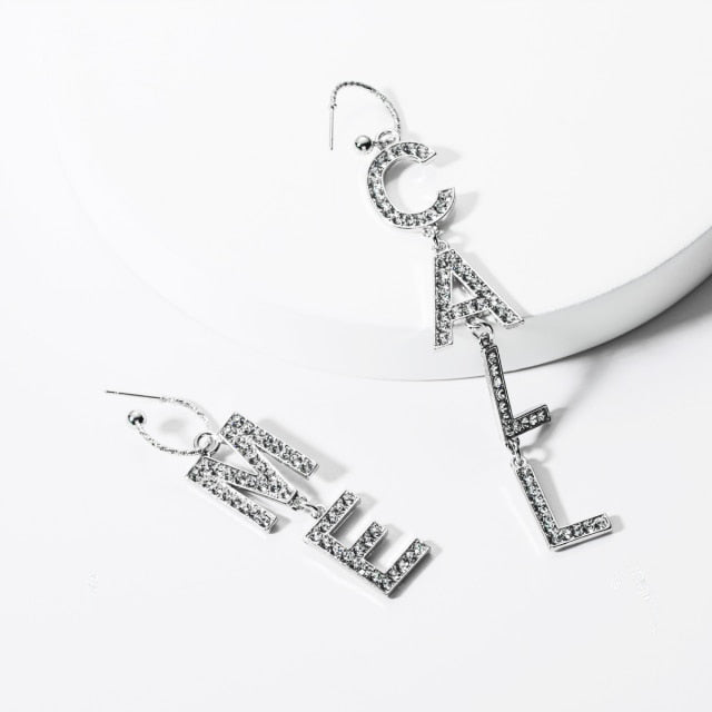Call Me Rhinestone Earrings by Queer In The World sold by Queer In The World: The Shop - LGBT Merch Fashion