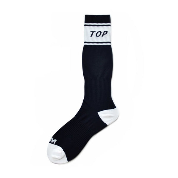 Black TOP Gay Crew Socks by Queer In The World sold by Queer In The World: The Shop - LGBT Merch Fashion