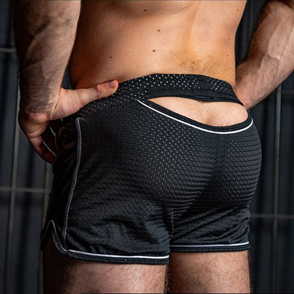 White Sexy Mesh Booty Shorts by Queer In The World sold by Queer In The World: The Shop - LGBT Merch Fashion