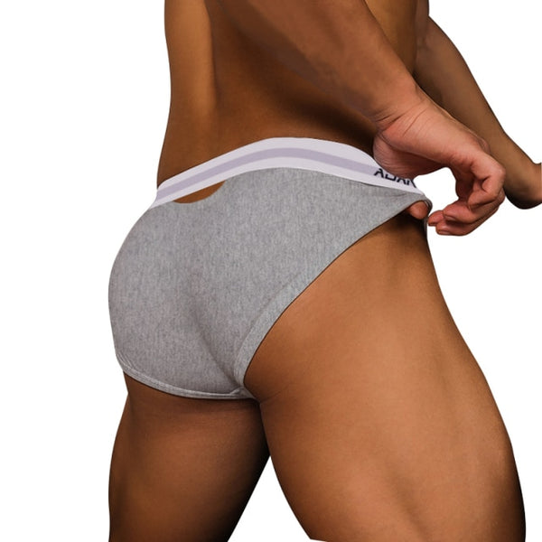 Gray ADANNU Classic Cotton Briefs by Queer In The World sold by Queer In The World: The Shop - LGBT Merch Fashion