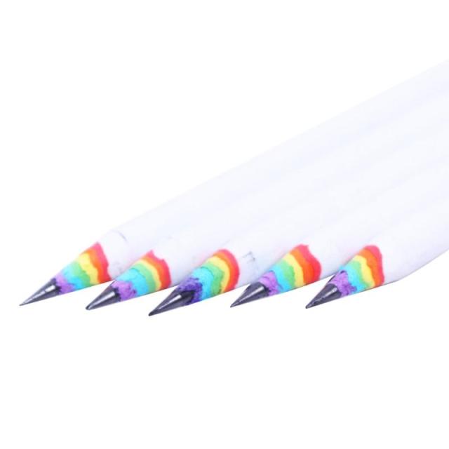 Multicolor Pencils: Pack of 5 Rainbow Pencils