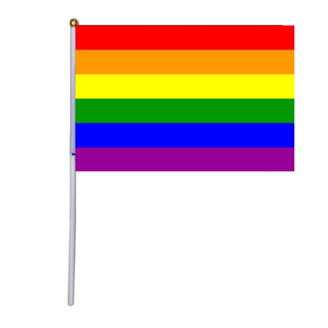  100 x Hand-Held LGBT Pride Flags by Queer In The World sold by Queer In The World: The Shop - LGBT Merch Fashion