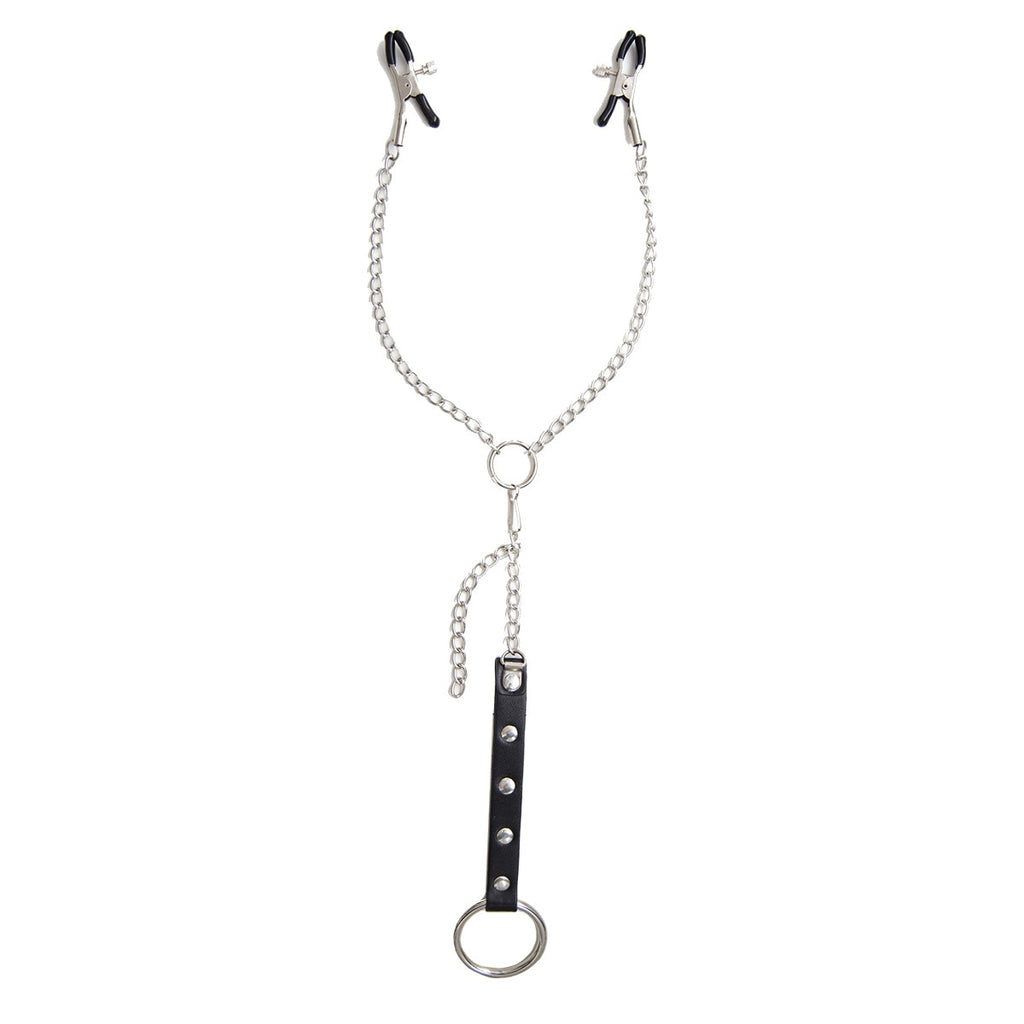 Gay Nipple Clamps With Chain And Cock Ring