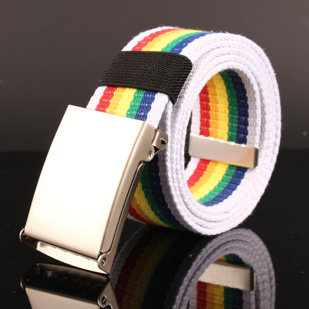  Gay Pride Canvas Belt by Queer In The World sold by Queer In The World: The Shop - LGBT Merch Fashion